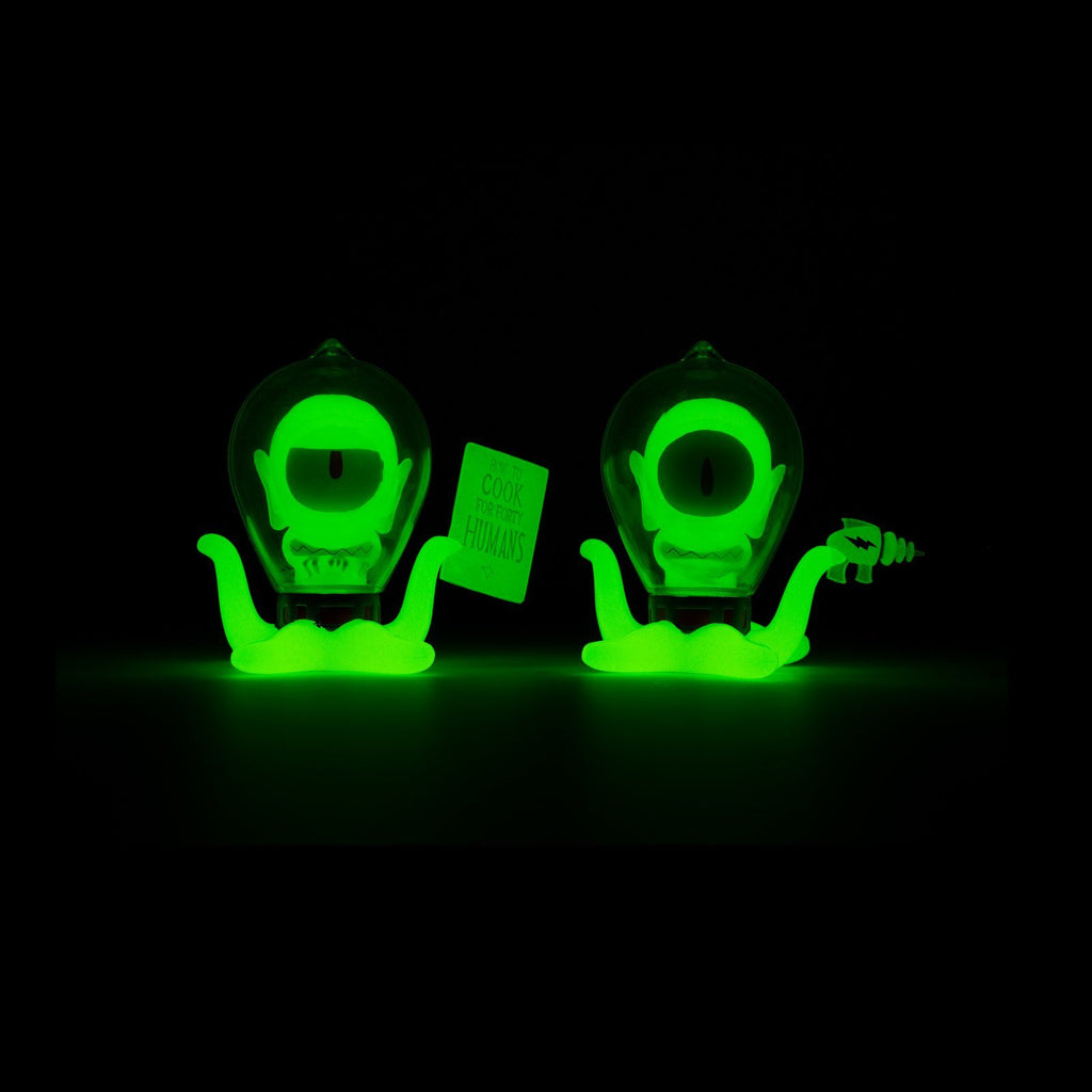 Kang and Kodos Exclusive Glow-in-the-Dark Mini Figures by Simpsons x IamRetro x Kidrobot