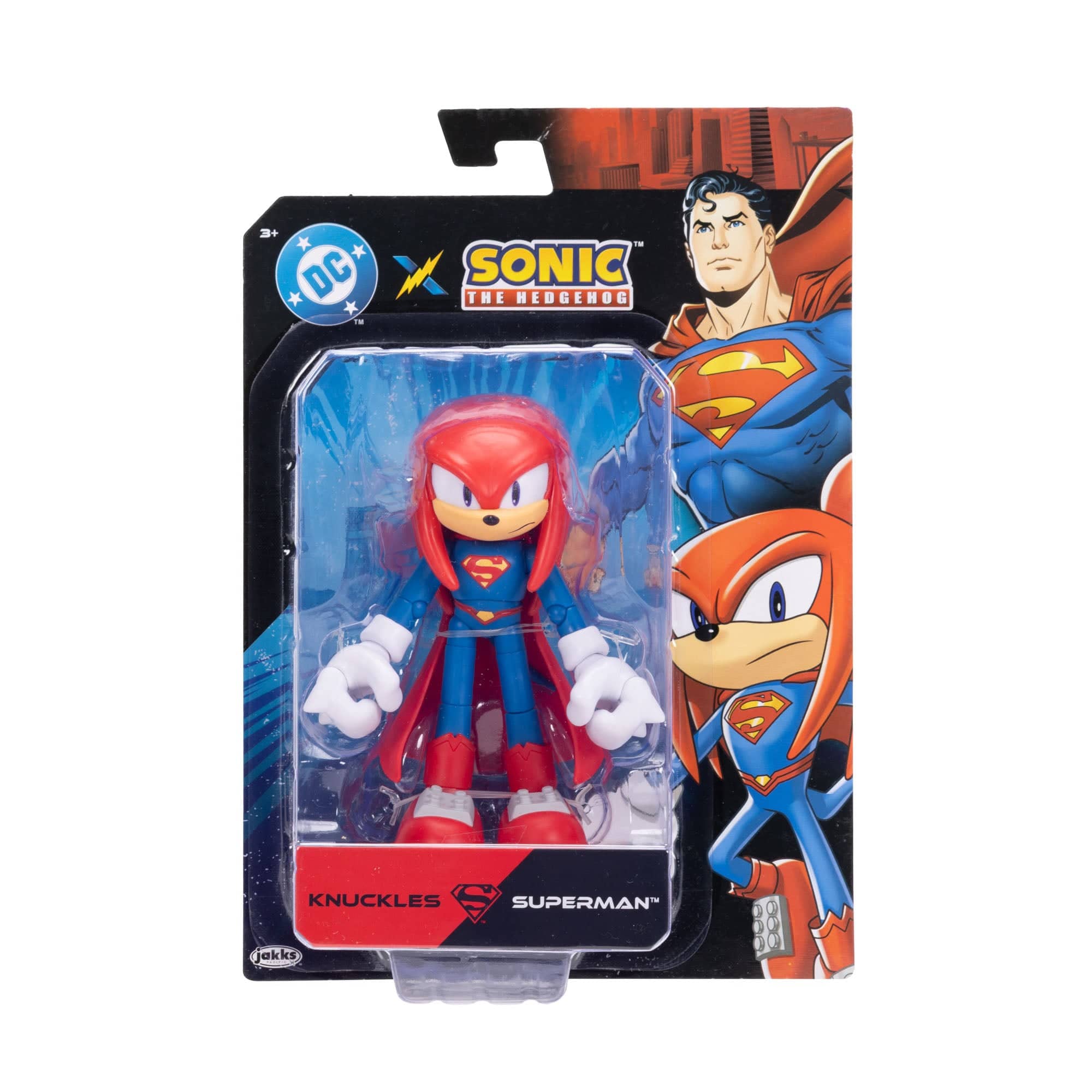 Knuckles as Superman 5 inch Action Figure Sonic x DC Jakks Pacific