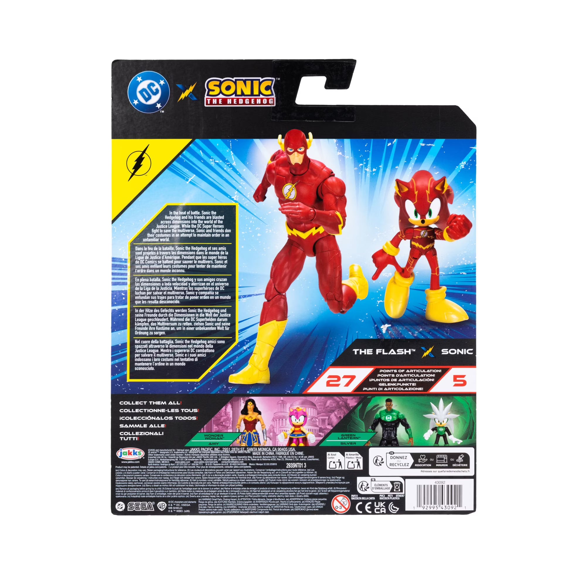 Sonic and Flash 5 inch + 2.5 inch Multi Pack Sonic x DC Jakks Pacific