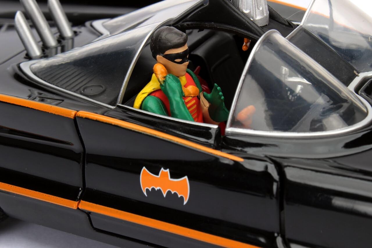 Batman 1966 TV Series Batmobile 1:24 Scale Vehicle with Figures by Jada Toys