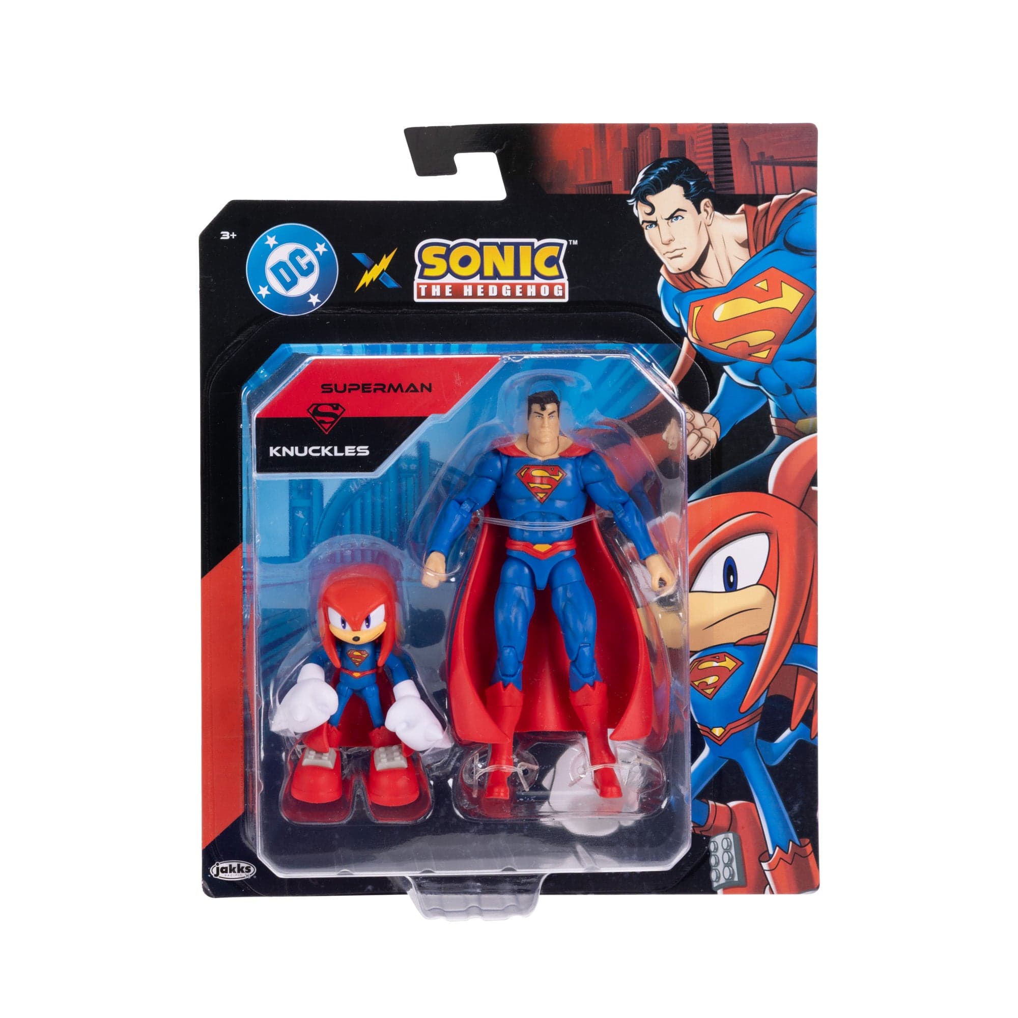 Knuckles and Superman 5 inch + 2.5 inch Wave 2 Multi Pack Sonic x DC Jakks Pacific