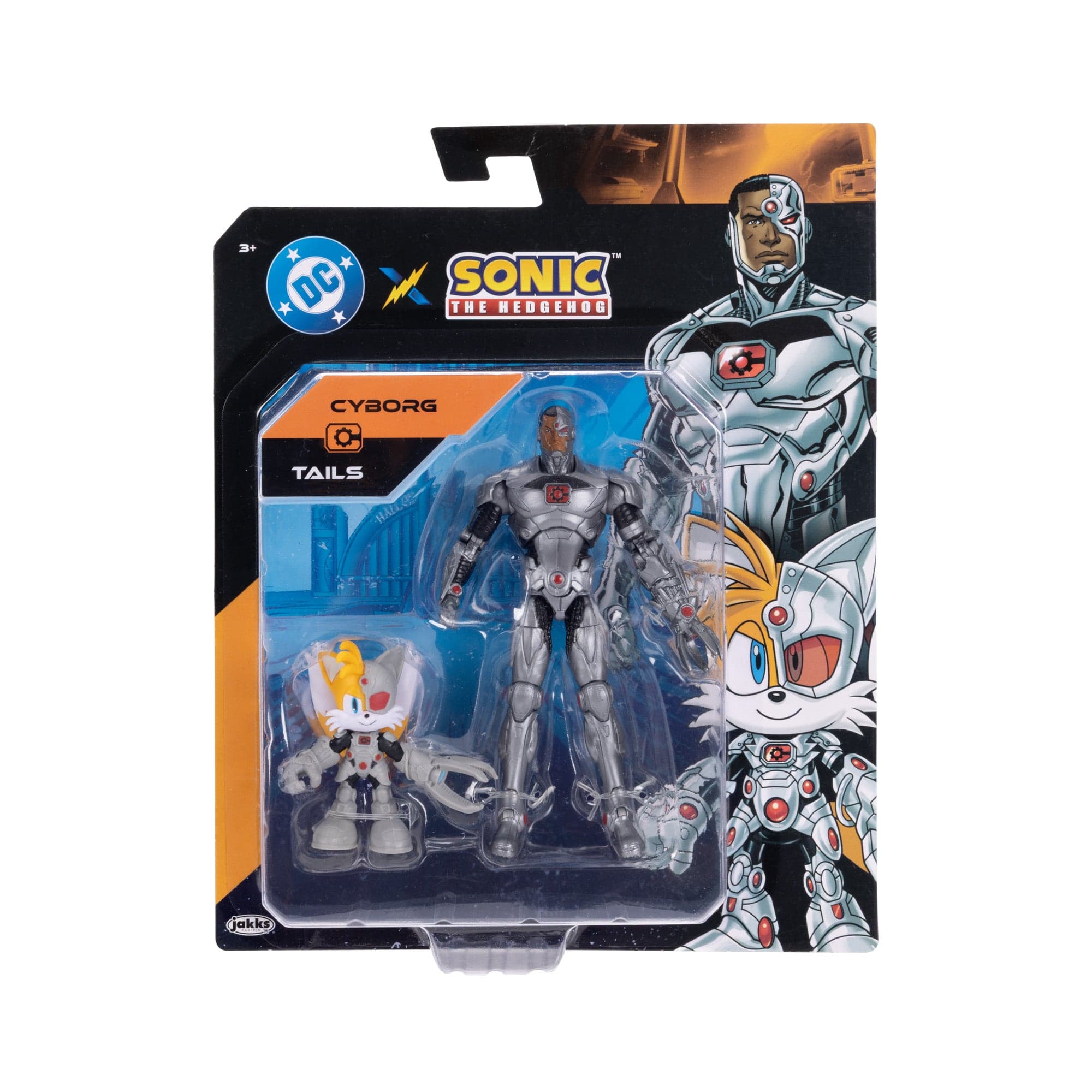 Tails and Cyborg 5 inch + 2.5 inch Wave 2 Multi Pack Sonic x DC Jakks Pacific
