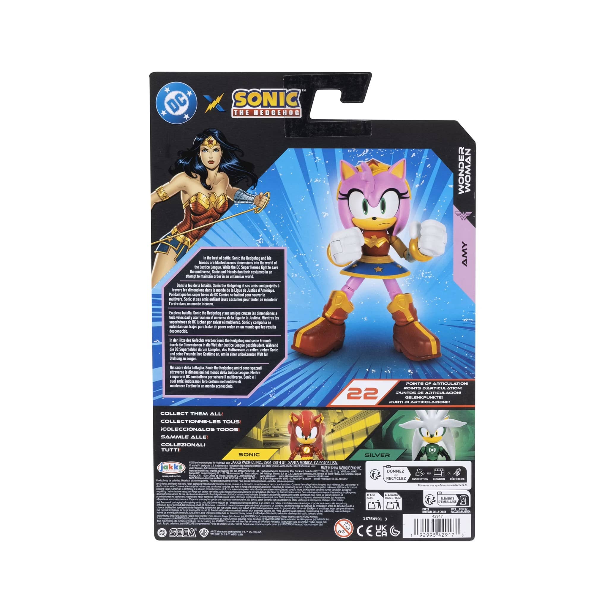Amy as Wonder Woman 5 inch Action Figure Sonic x DC Jakks Pacific
