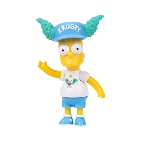 Bart w/ Krusty The Klown Hat - The Simpsons 2.5" Figure Wave 3 by Jakks Pacific