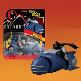 Batman and Batcycle - Batman: The Animated Series 5 Point Figure Set by Mezco