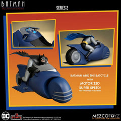 Batman and Batcycle - Batman: The Animated Series 5 Point Figure Set by Mezco