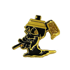 Greaper Black & Gold Enamel Pin by Sket-One