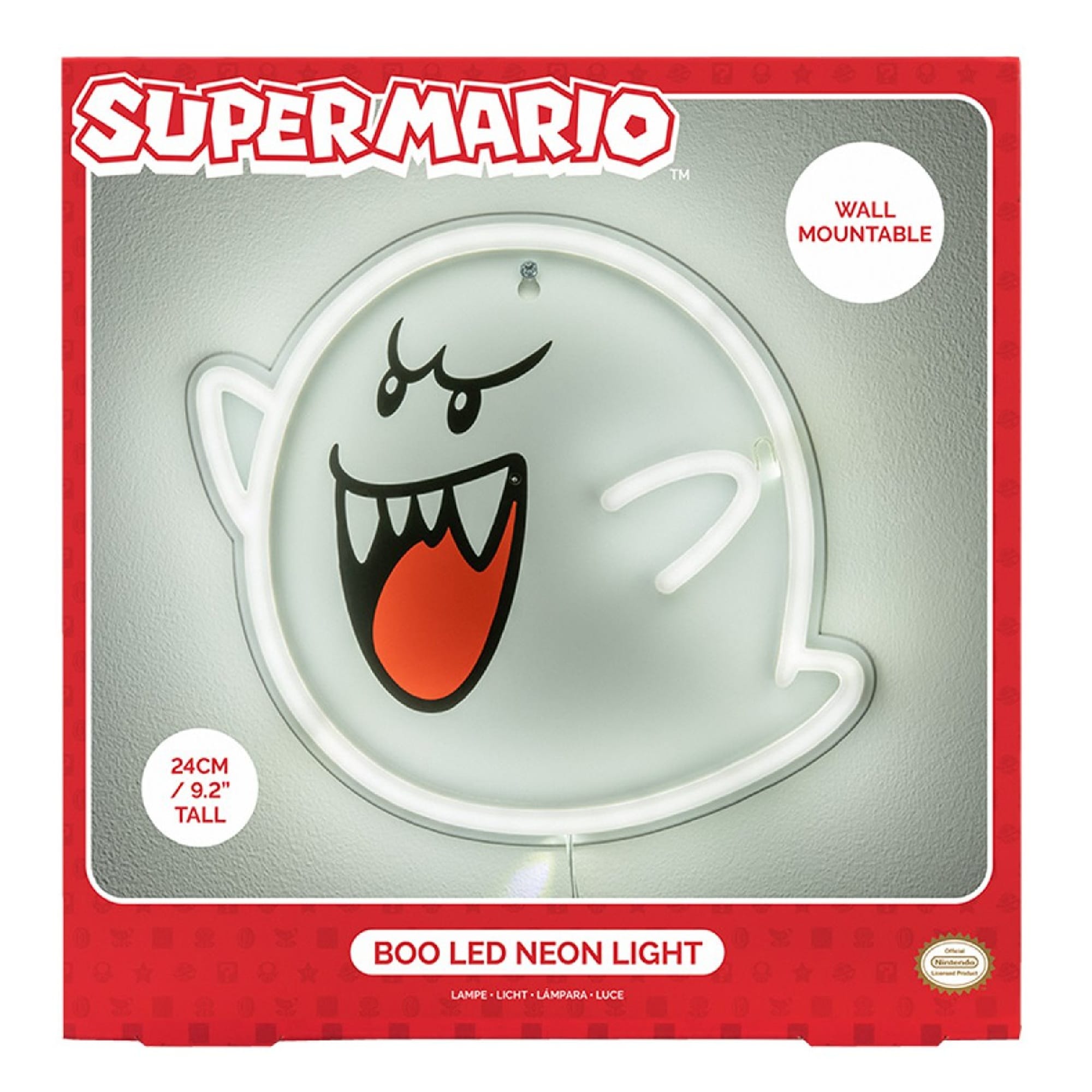 Boo - Nintendo Super Mario Bros. Wall Mountable LED Neon Light by Paladone