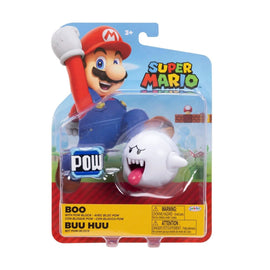 Boo w/ POW Block - Super Mario Nintendo 4" Figure Wave 48 Jakks Pacific