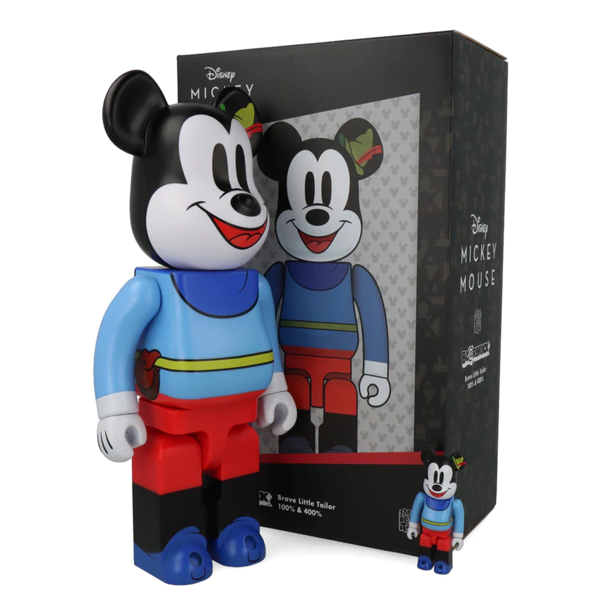 Mickey Mouse Brave Little Tailor 400% + 100% Bearbrick Combo Medicom