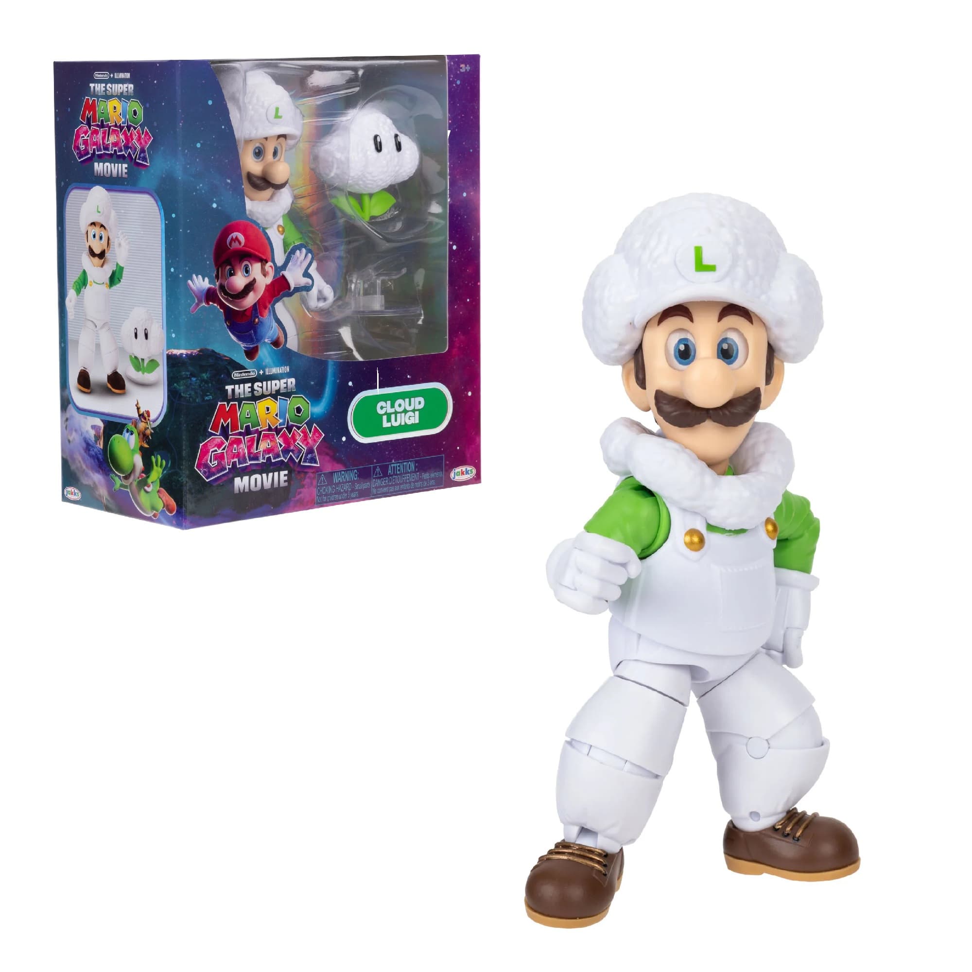 Cloud Luigi 5-Inch Action Figure - Super Mario Galaxy Movie by JAKKS Pacific