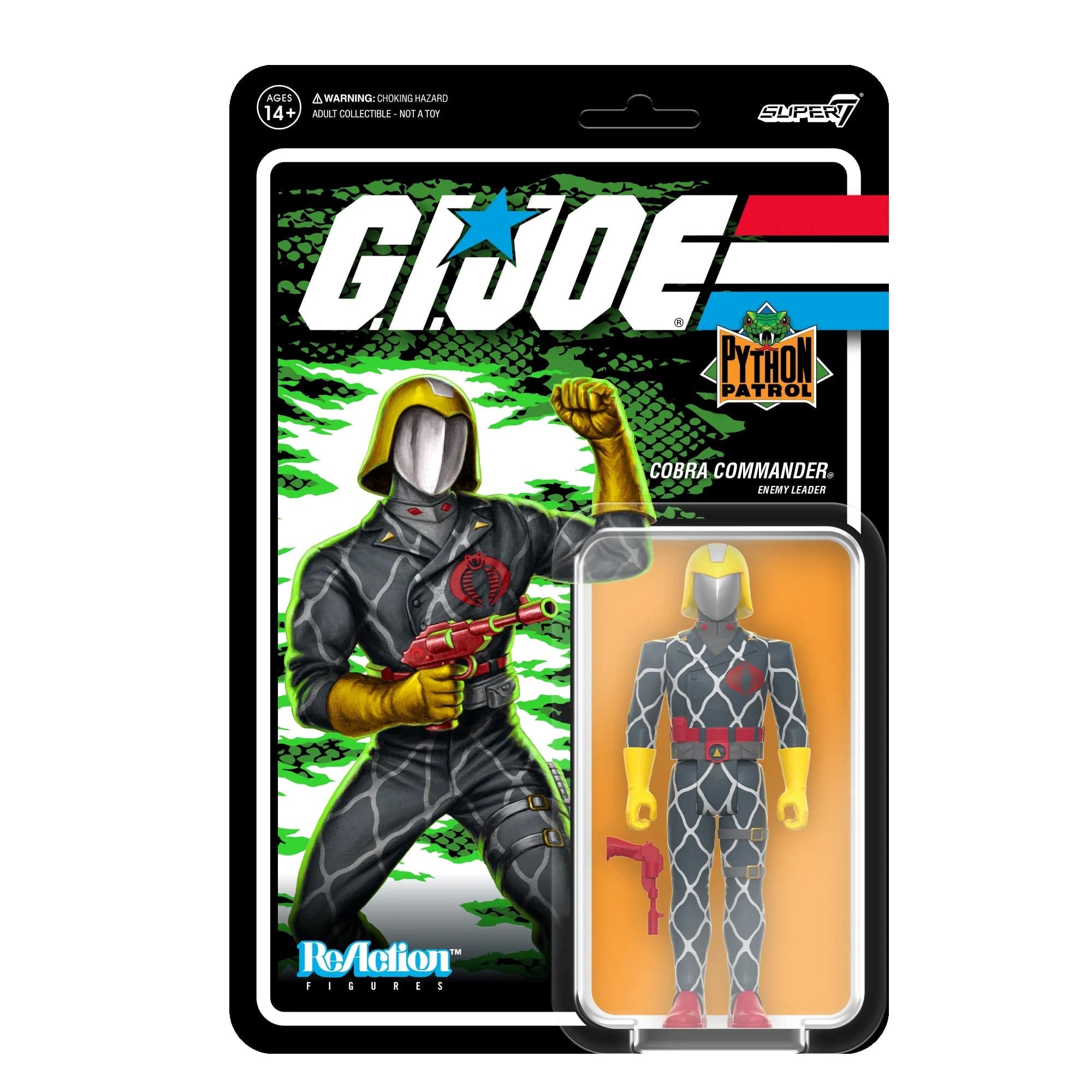 Cobra Commander Python Patrol G.I. Joe Reaction Figure by Super7