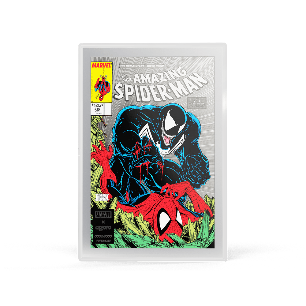The Amazing Spiderman #316: Venom Unleashed 1 oz Silver Marvel COMIX Foil by Agoro