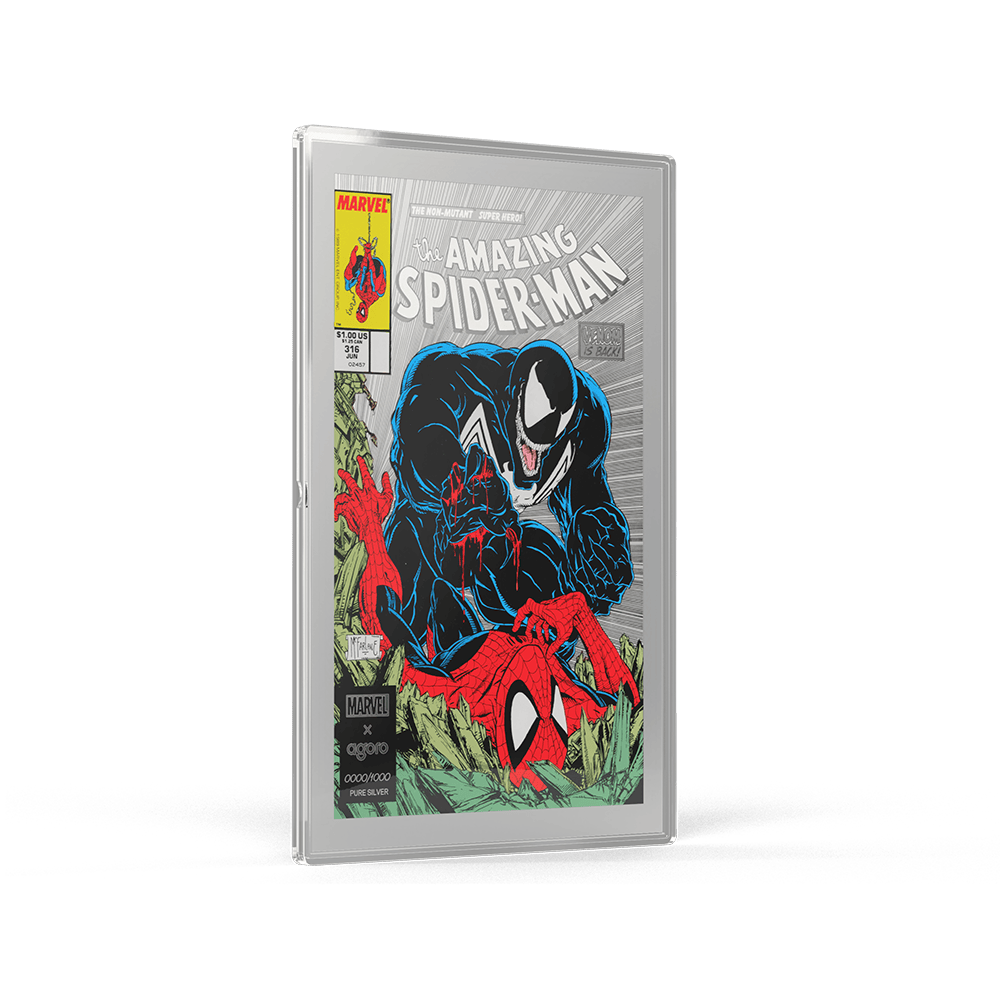 The Amazing Spiderman #316: Venom Unleashed 1 oz Silver Marvel COMIX Foil by Agoro
