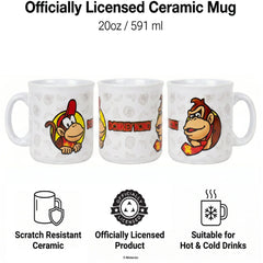 Nintendo Donkey Kong DK & Diddy Faces 20 oz Ceramic Camper Mug
