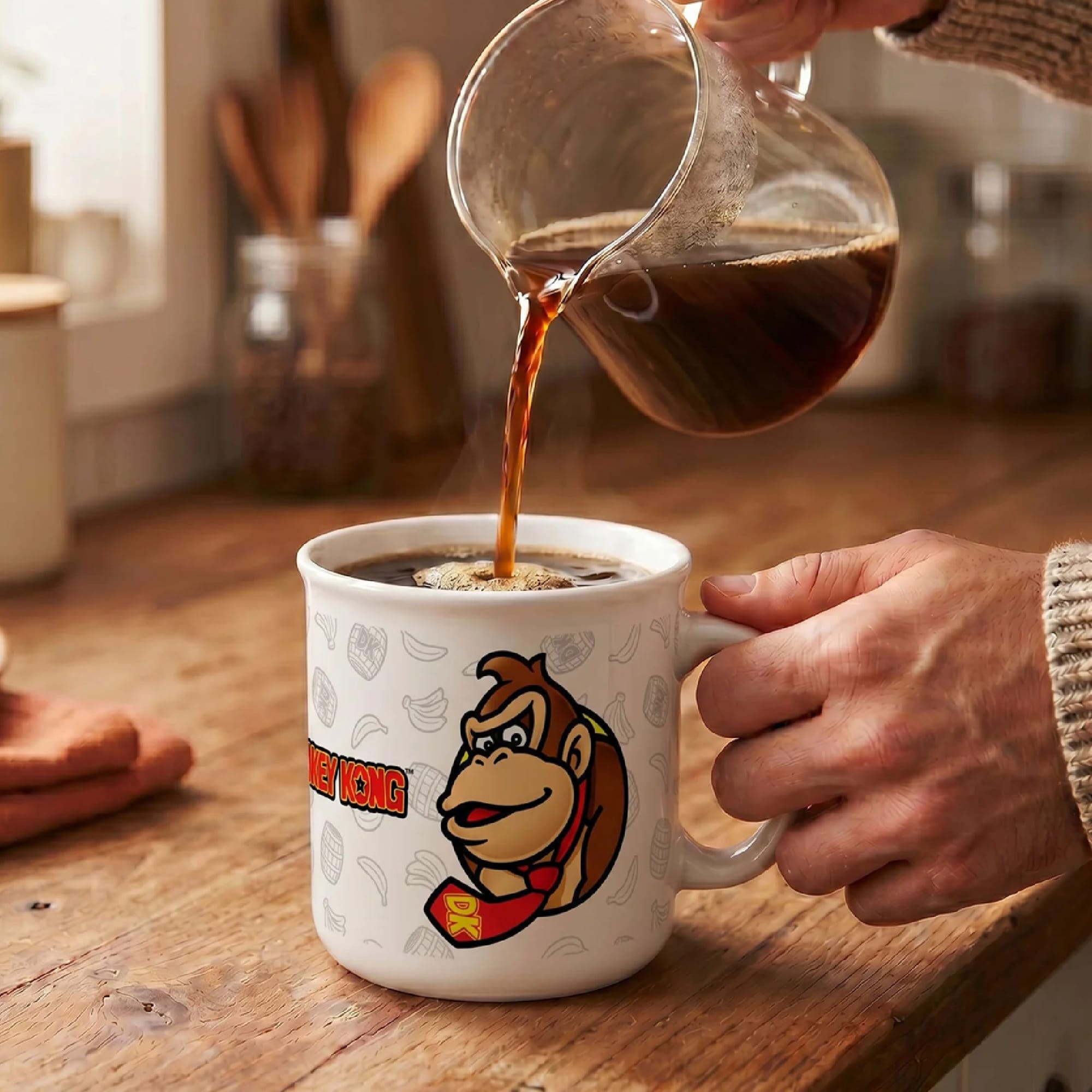 Nintendo Donkey Kong DK & Diddy Faces 20 oz Ceramic Camper Mug