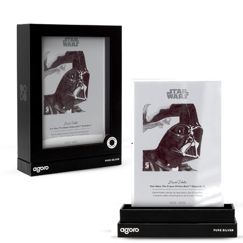 Darth Vader Star Wars Sketch Art 5g Silver Collectible Foil by Agoro