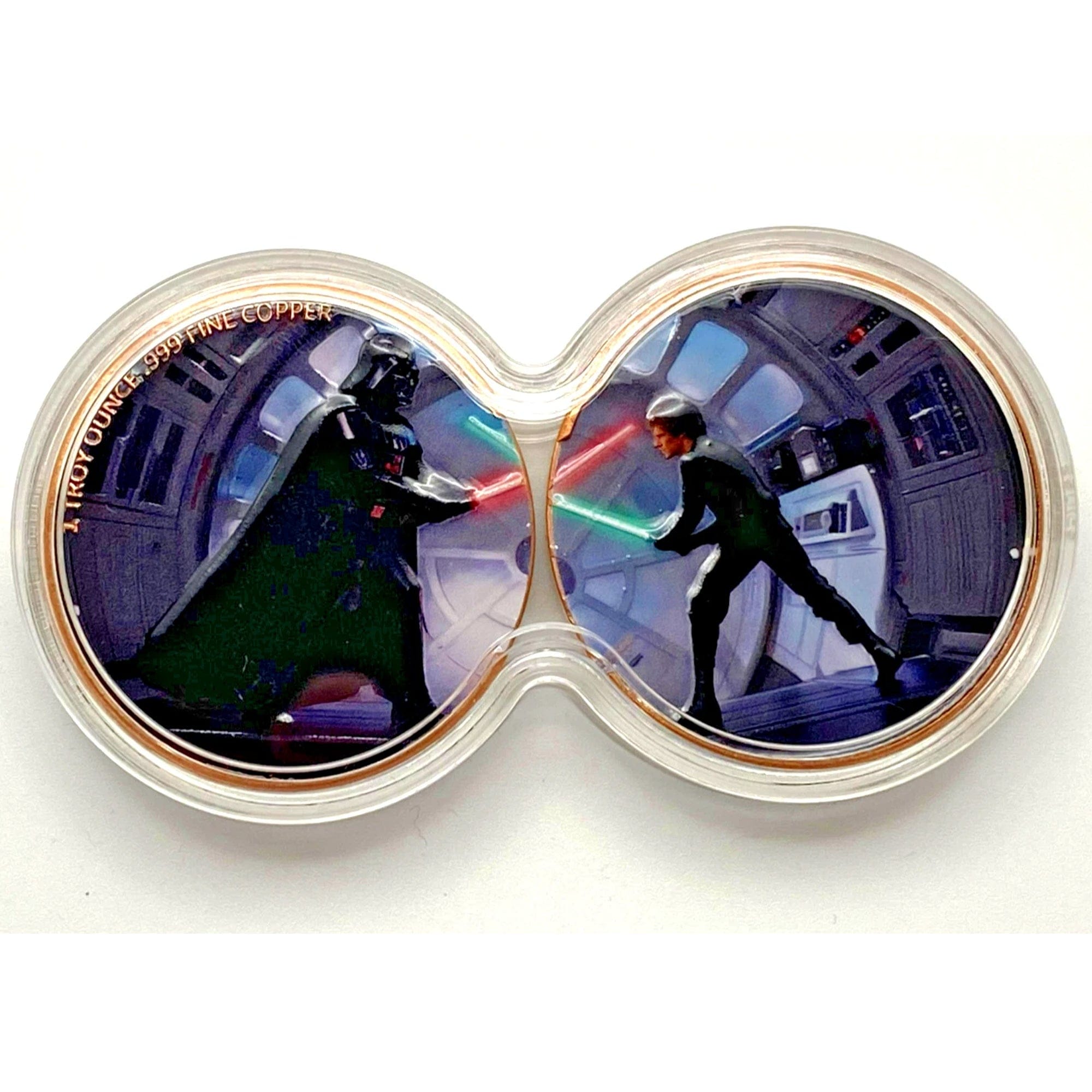 Darth Vader vs Luke Skywalker Star Wars DuoStack Colorized 2x1oz Copper Coin Set