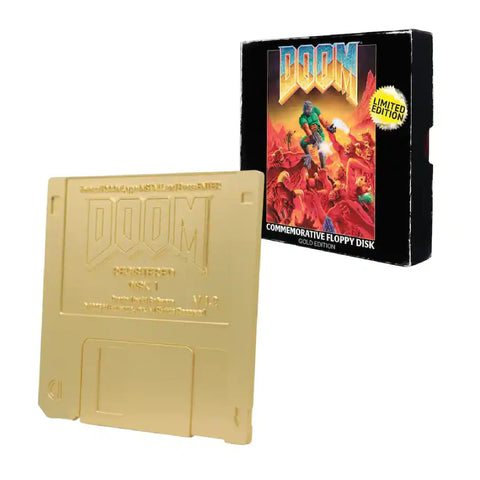 DOOM Commemorative Floppy Disk Limited Edition Replica - Gold Edition by Fanattik