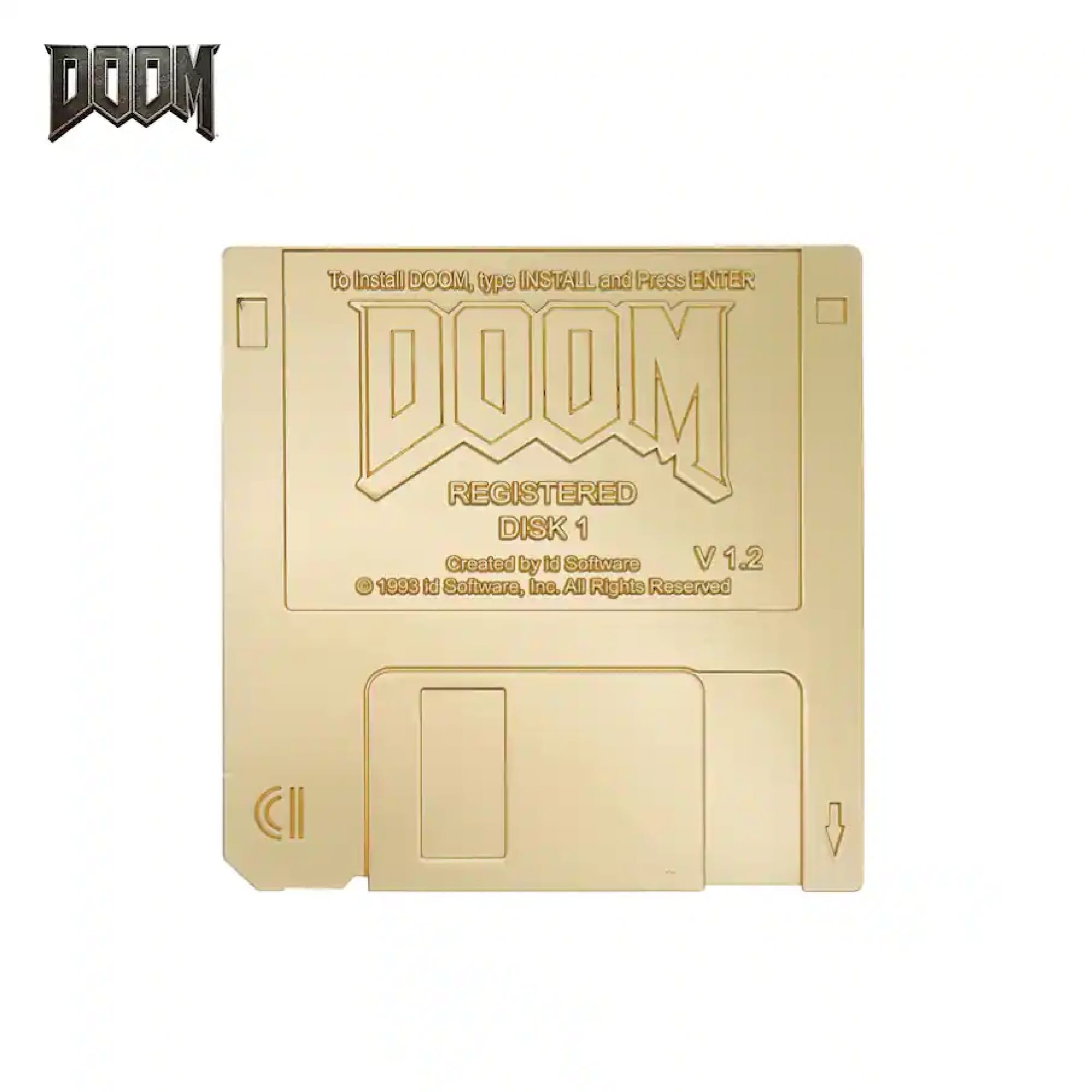 DOOM Commemorative Floppy Disk Limited Edition Replica - Gold Edition by Fanattik