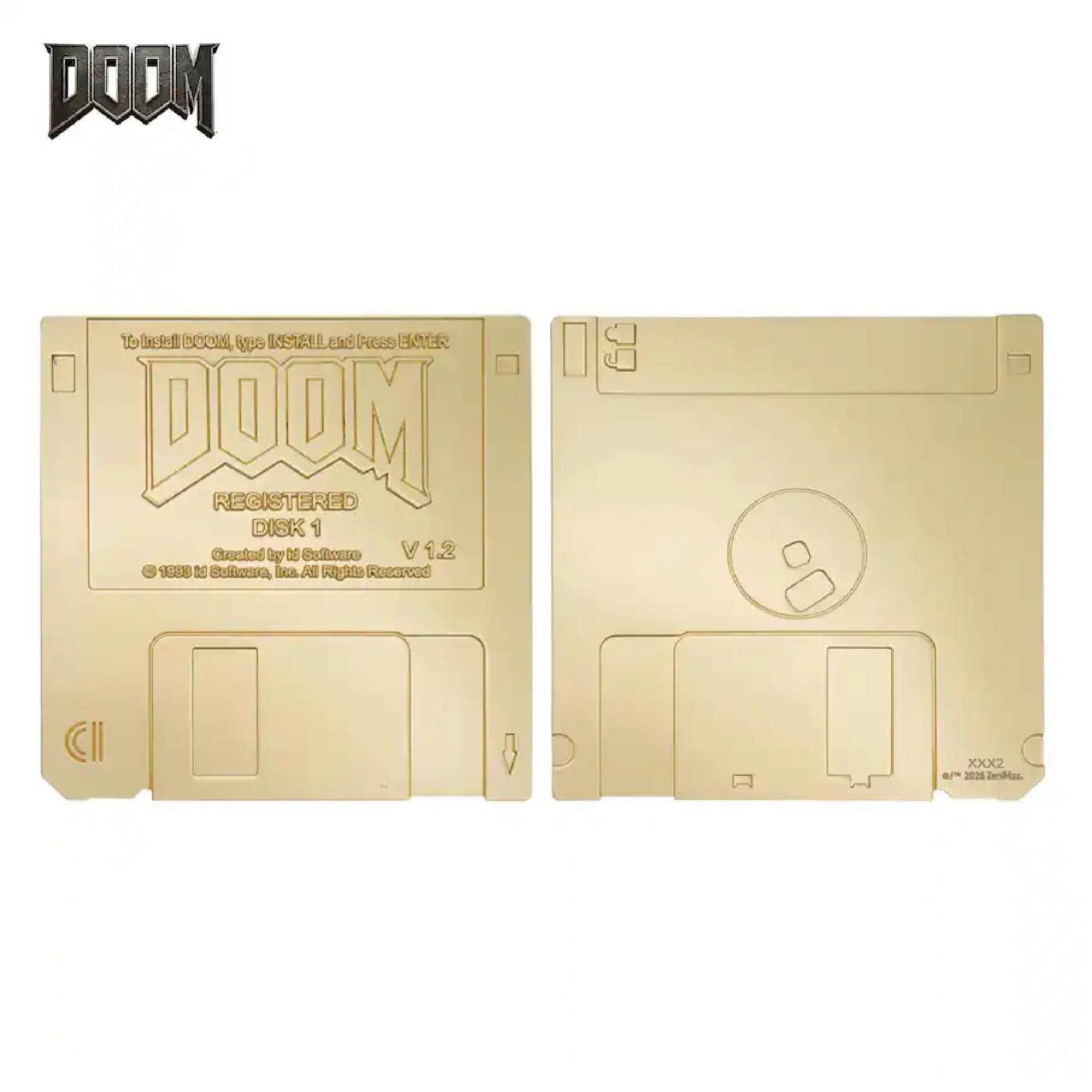DOOM Commemorative Floppy Disk Limited Edition Replica - Gold Edition by Fanattik
