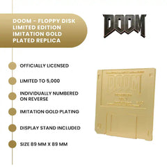 DOOM Commemorative Floppy Disk Limited Edition Replica - Gold Edition by Fanattik