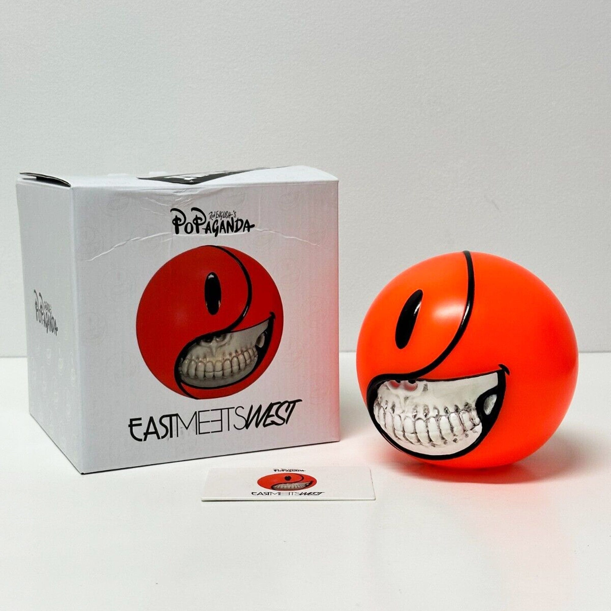 East Meets West Orange Yin Yang Vinyl Figure by Ron English Popaganda