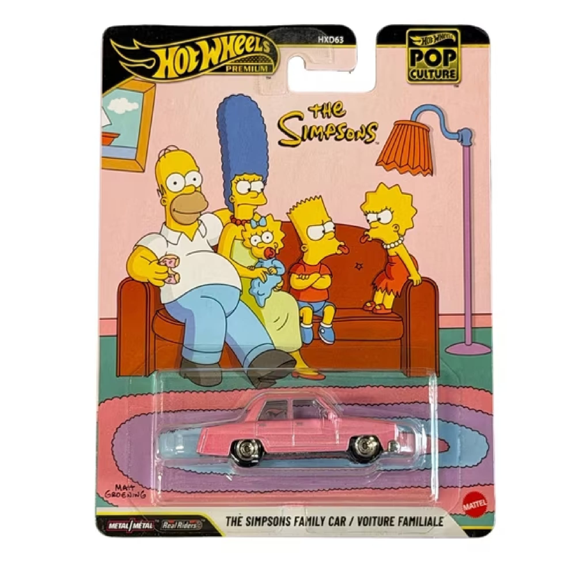 The Simpsons Family Car - Hot Wheels Premium Pop Culture Die-Cast Vehicle by Mattel