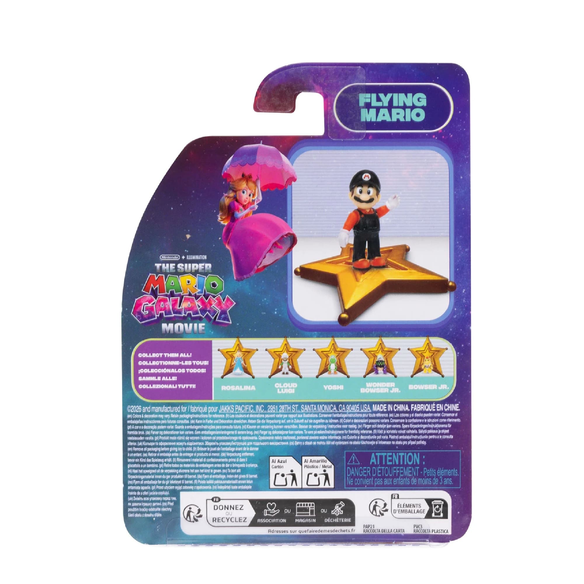 Flying Mario with Star 1.5-Inch Mini Figure - Super Mario Galaxy Movie by JAKKS Pacific
