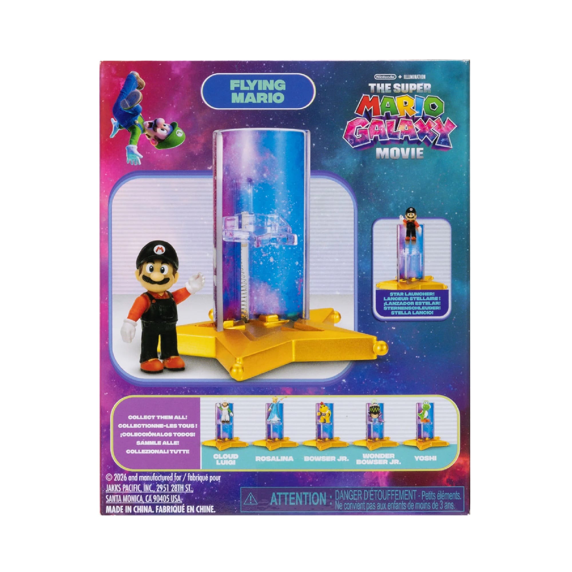 Flying Mario 1.5-Inch Feature Mini Figure - Super Mario Galaxy Movie by JAKKS Pacific