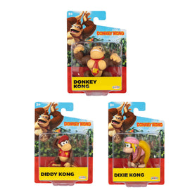 Donkey Kong, Diddy Kong & Dixie Kong 2.5-Inch Figure 3-Pack by JAKKS Pacific