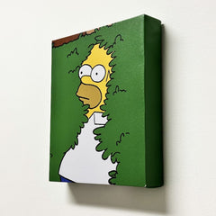 Homer in Hedges - The Simpsons Gallery Wrapped Canvas Print 8x10