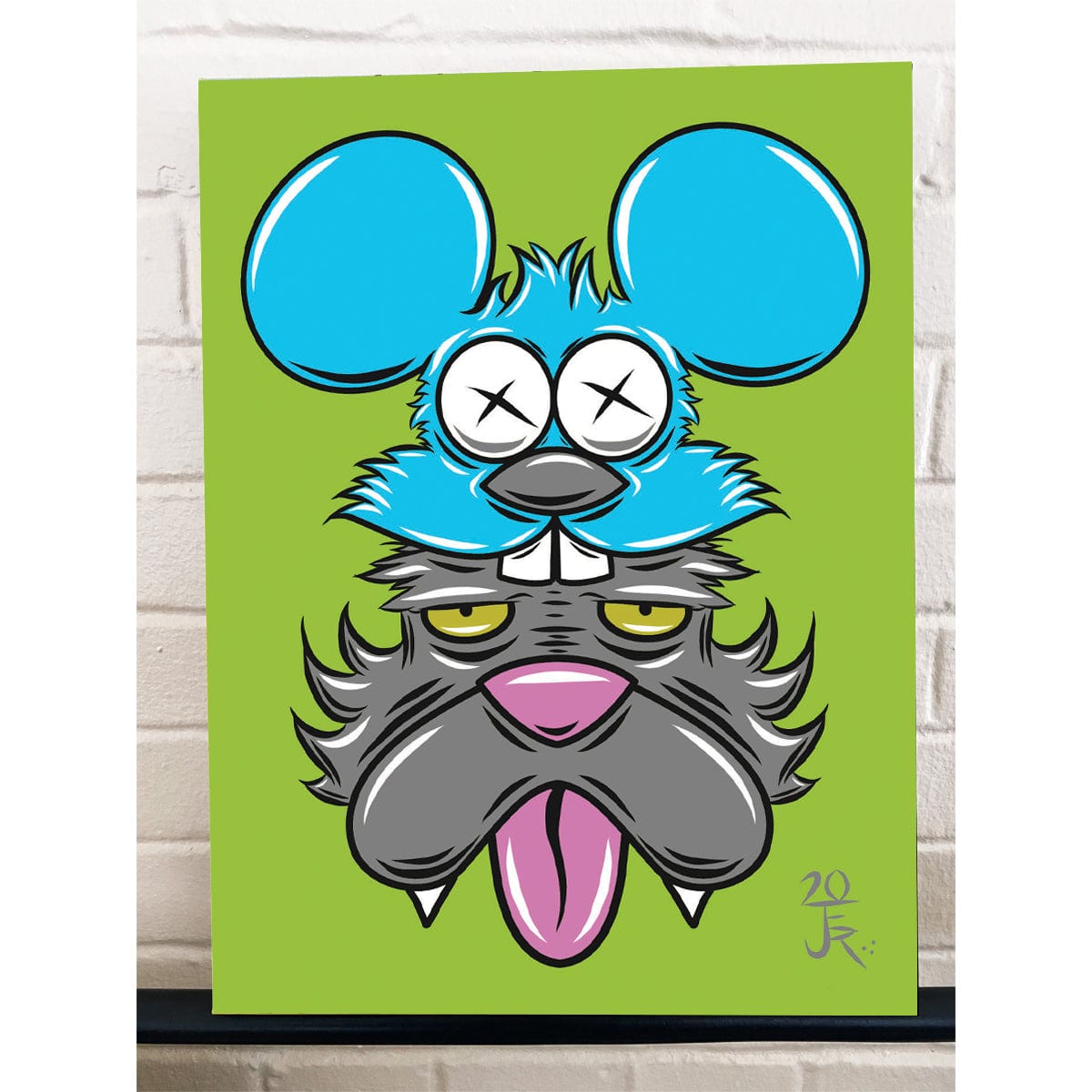 Mouse Ears Itchy & Scratchy Gallery Wrapped Canvas Print 8x10