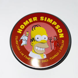Homer Simpson 1 oz Fine Silver Coin The Simpsons JVP Limited Mintage 100