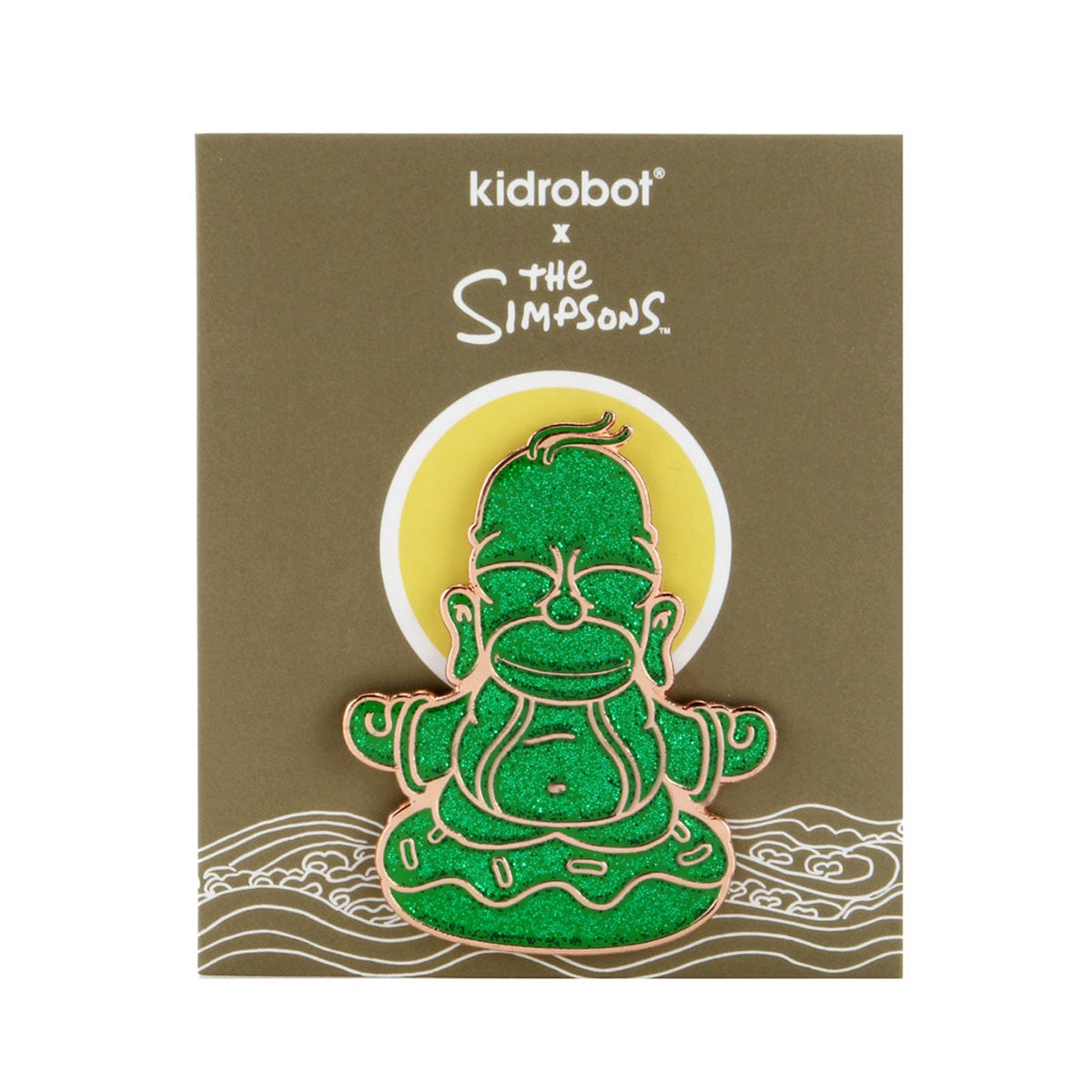 Jade Homer Buddha Enamel Pin by Simpsons x Kidrobot - IamRetro Exclusive