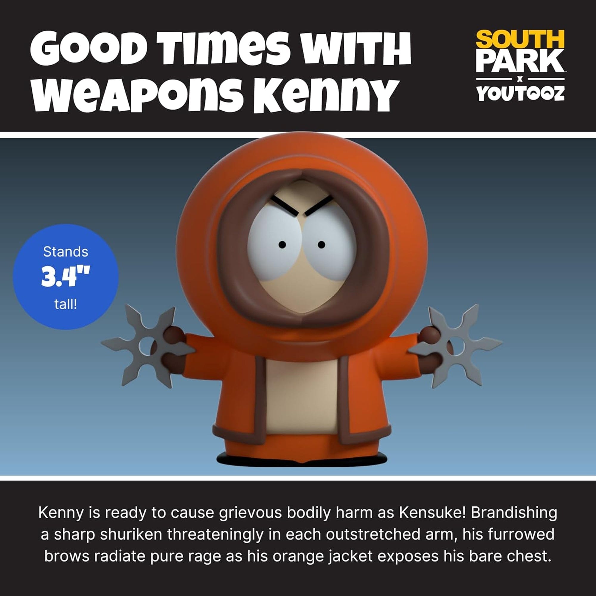 Kenny Good Times with Weapons South Park x Youtooz Figure