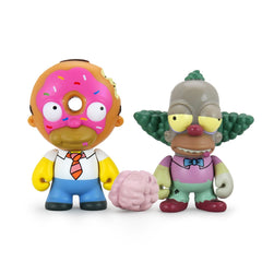 Donut Homer & Krusty the Clown Zombie - Treehouse of Horror Simpsons Kidrobot - IamRetro Exclusive
