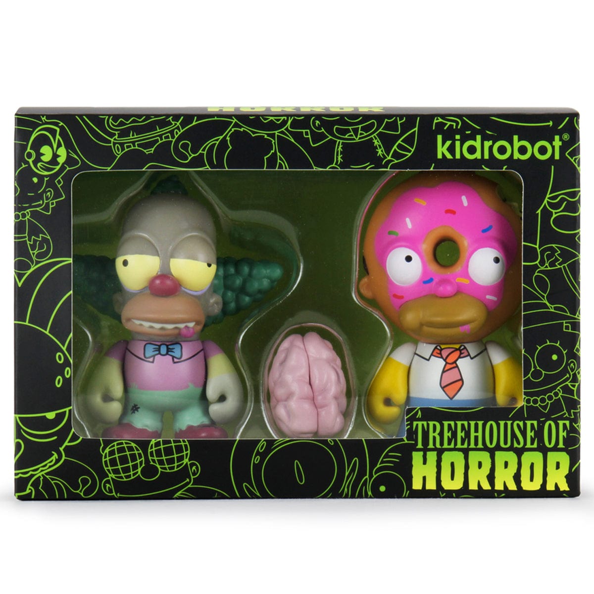 Donut Homer & Krusty the Clown Zombie - Treehouse of Horror Simpsons Kidrobot - IamRetro Exclusive