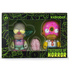 Donut Homer & Krusty the Clown Zombie - Treehouse of Horror Simpsons Kidrobot - IamRetro Exclusive