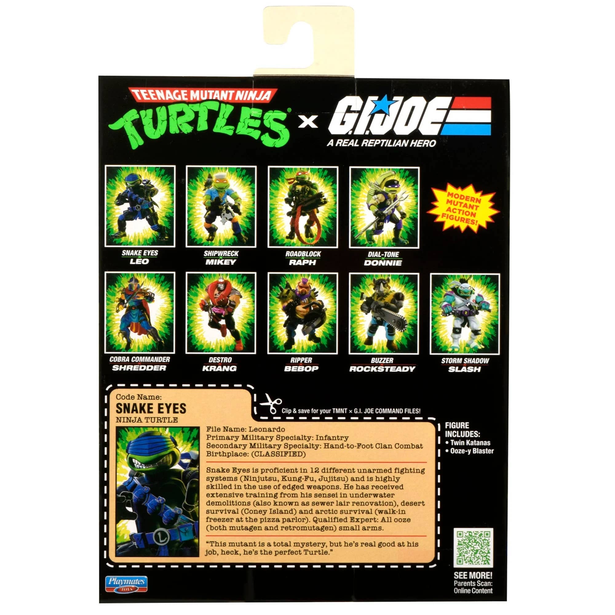 Leonardo as Snake Eyes - TMNT x G.I. Joe Action Figure with Accessories by Playmates Toys