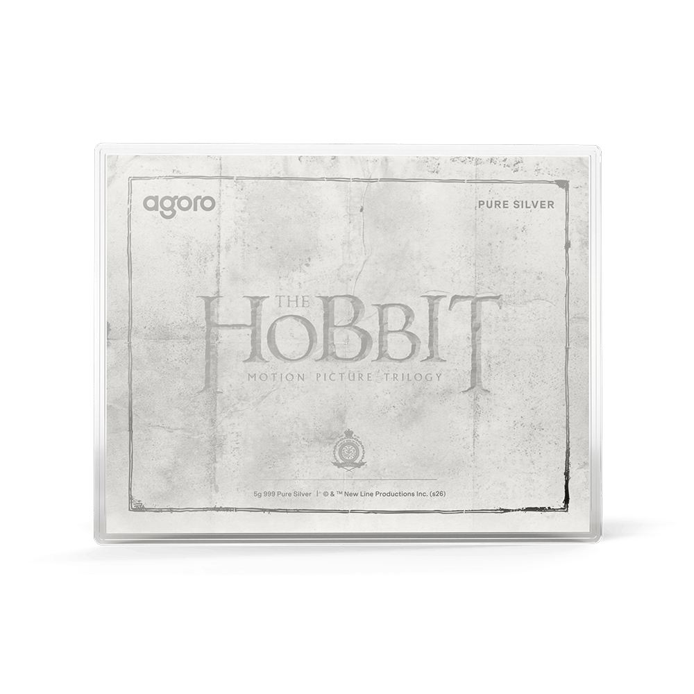 THE HOBBIT - Thorin's Map and Key 3/4 oz Silver Coin + 5 g Silver Foil Set by Agoro