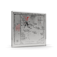 THE HOBBIT - Thorin's Map and Key 3/4 oz Silver Coin + 5 g Silver Foil Set by Agoro