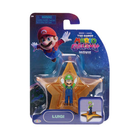 Luigi 1.5 inch Mini Star Figure Super Mario Galaxy Movie Jakks Pacific