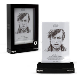 Luke Skywalker Star Wars Sketch Art 5g Silver Collectible Foil by Agoro