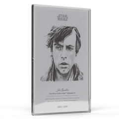 Luke Skywalker Star Wars Sketch Art 5g Silver Collectible Foil by Agoro