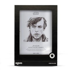 Luke Skywalker Star Wars Sketch Art 5g Silver Collectible Foil by Agoro