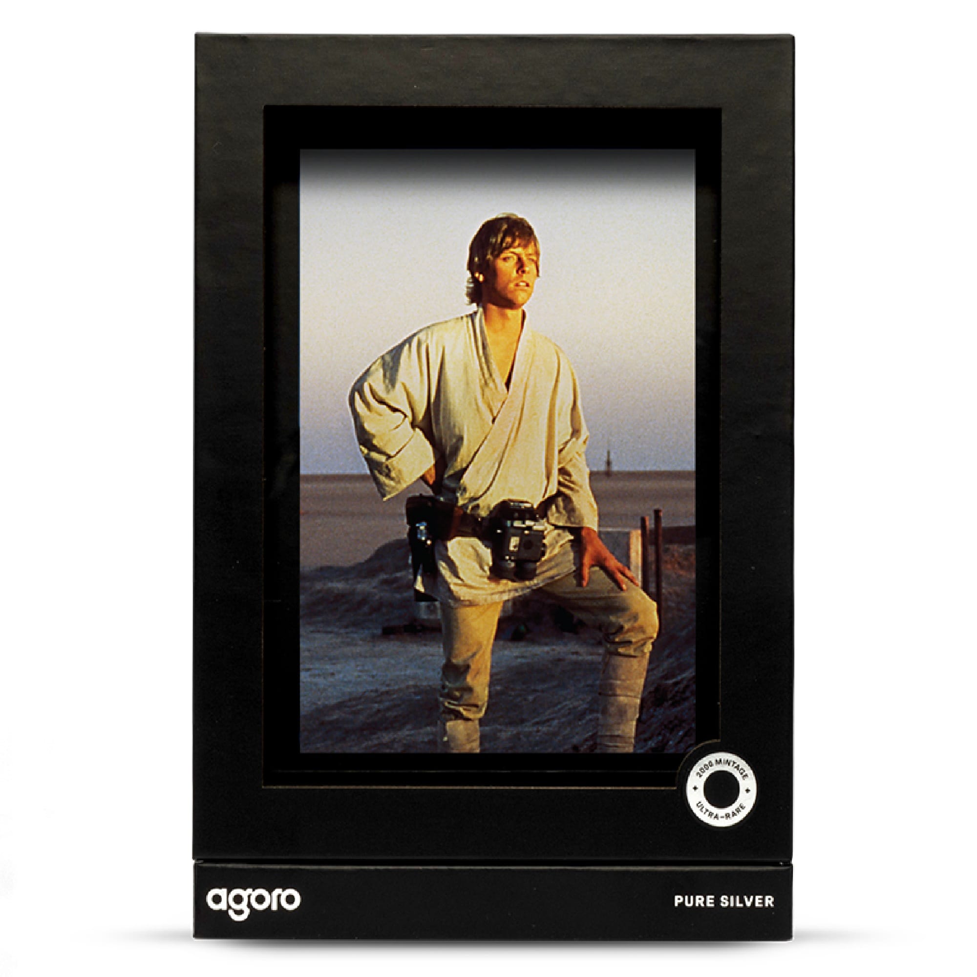 Luke Skywalker Star Wars Sketch Art 5g Silver Collectible Foil by Agoro