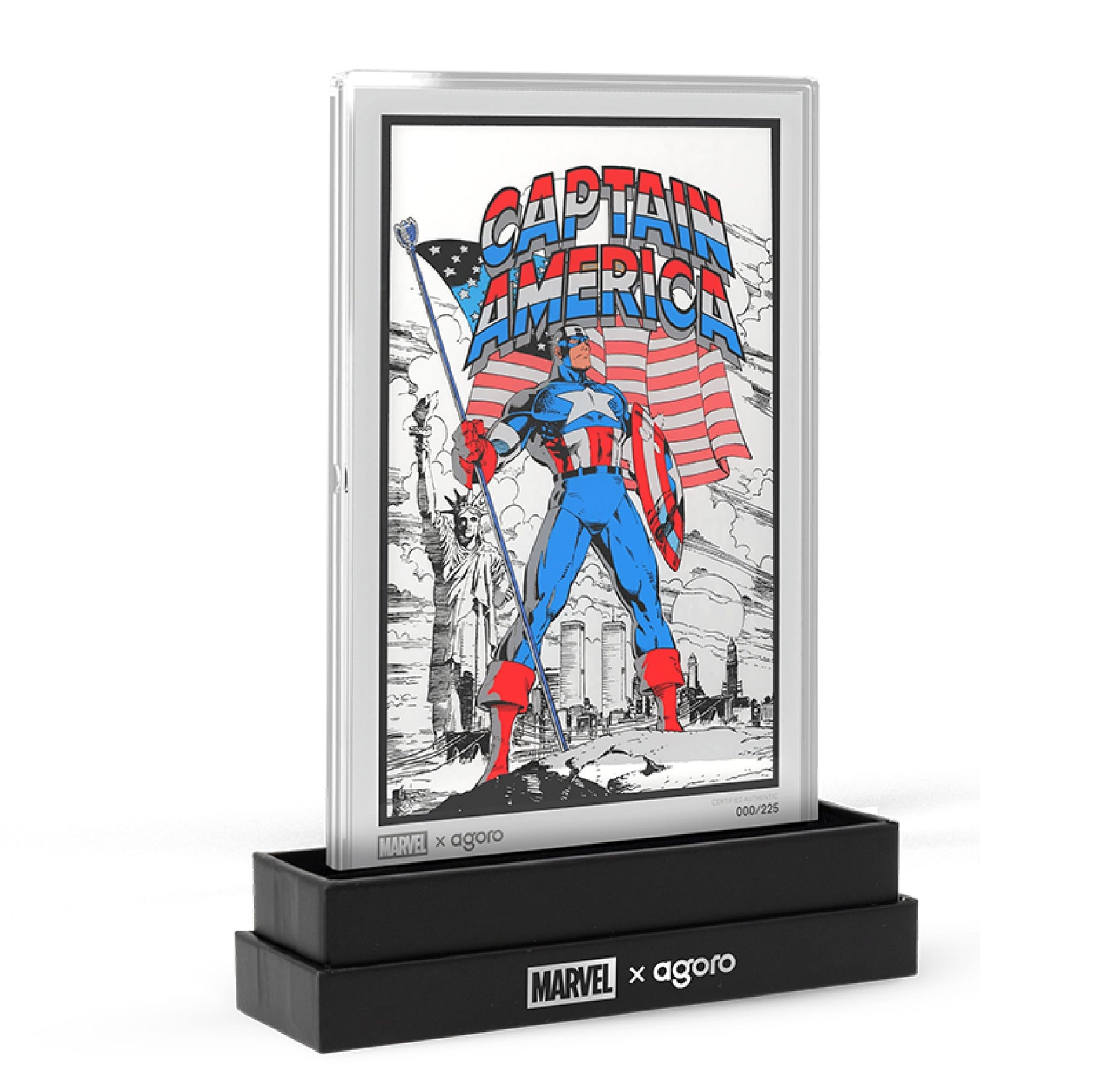 Marvel - Captain America: American Hero 5 g Silver Collectible Foil by Agoro