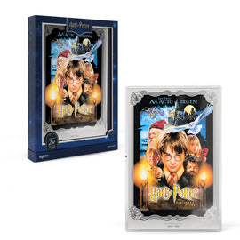 Harry Potter and the Sorcerer's Stone Movie Poster Silver Collectible by Agoro
