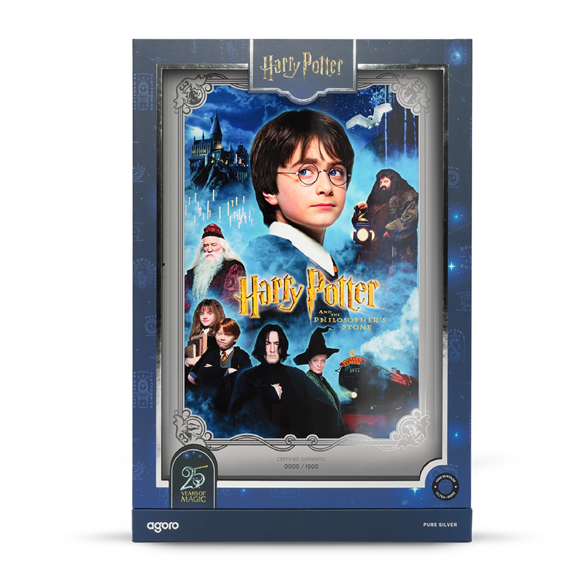 Harry Potter and the Philosopher's Stone Movie Poster Silver Collectible by Agoro